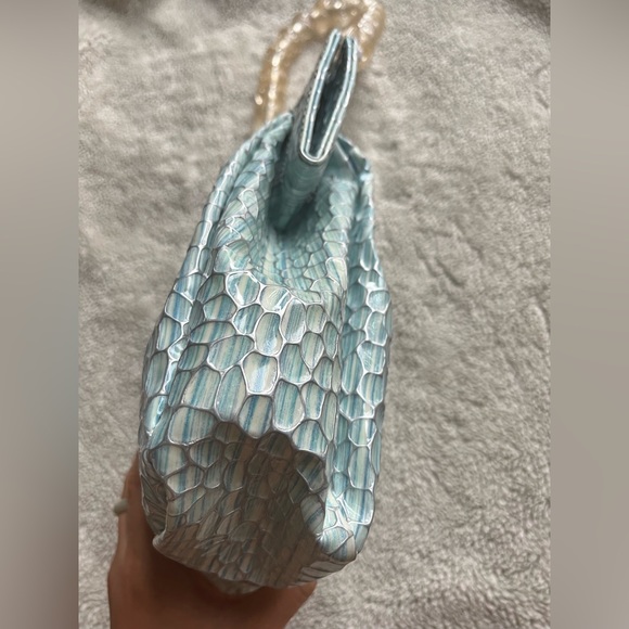 SOLDSOLDSOLDMaryam Nassir Zadeh Glow Purse Hangbag Sky Fish beaded handle strap - Picture 10 of 16